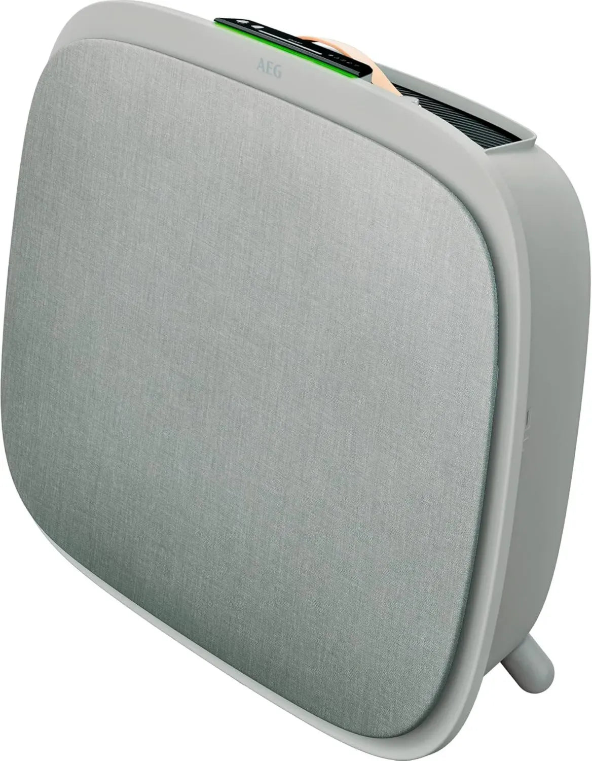 Purificateur d'air AEG AX71-304GY - Haute efficacité antibactérienne pour 62 m², connectivité WiFi, écran LED, mode silencieux, gris clair