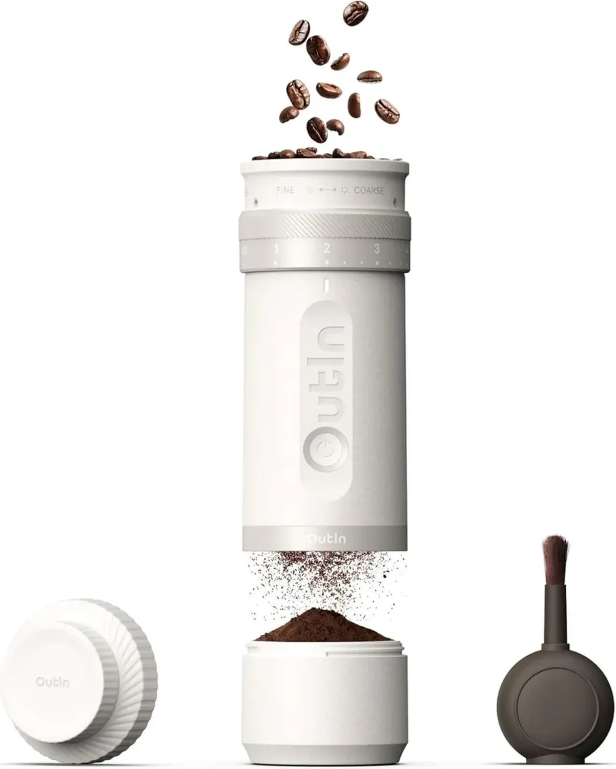 Broyeur à Café Électrique Portable OutIn Fino avec 28 Réglages, Cône en Acier Inoxydable