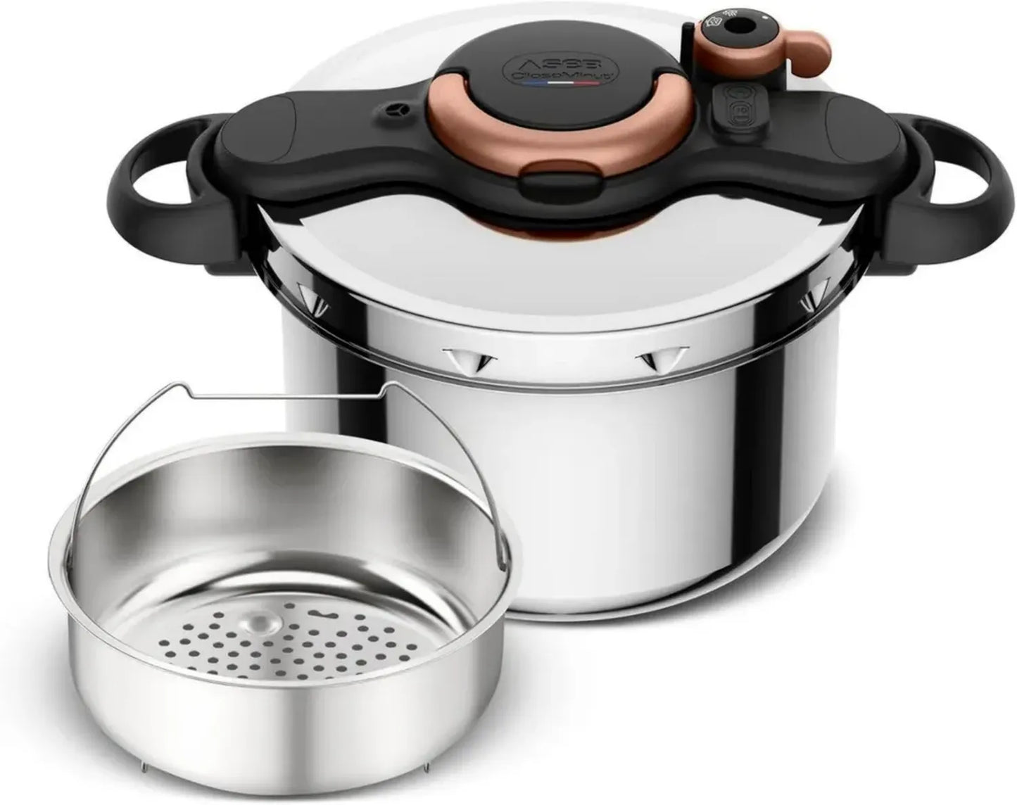 Autocuiseur SEB Clipso Minut' Easy+ 6L, Pour 4 à 6 personnes, Cuisson rapide, Fabrication française, Système d'ouverture facile