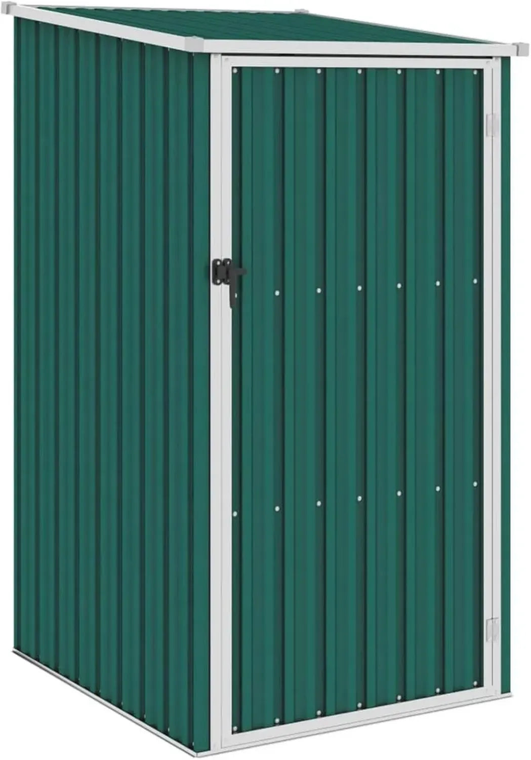Abri de Jardin en Acier Galvanisé Vert avec Porte 87x98x159 cm