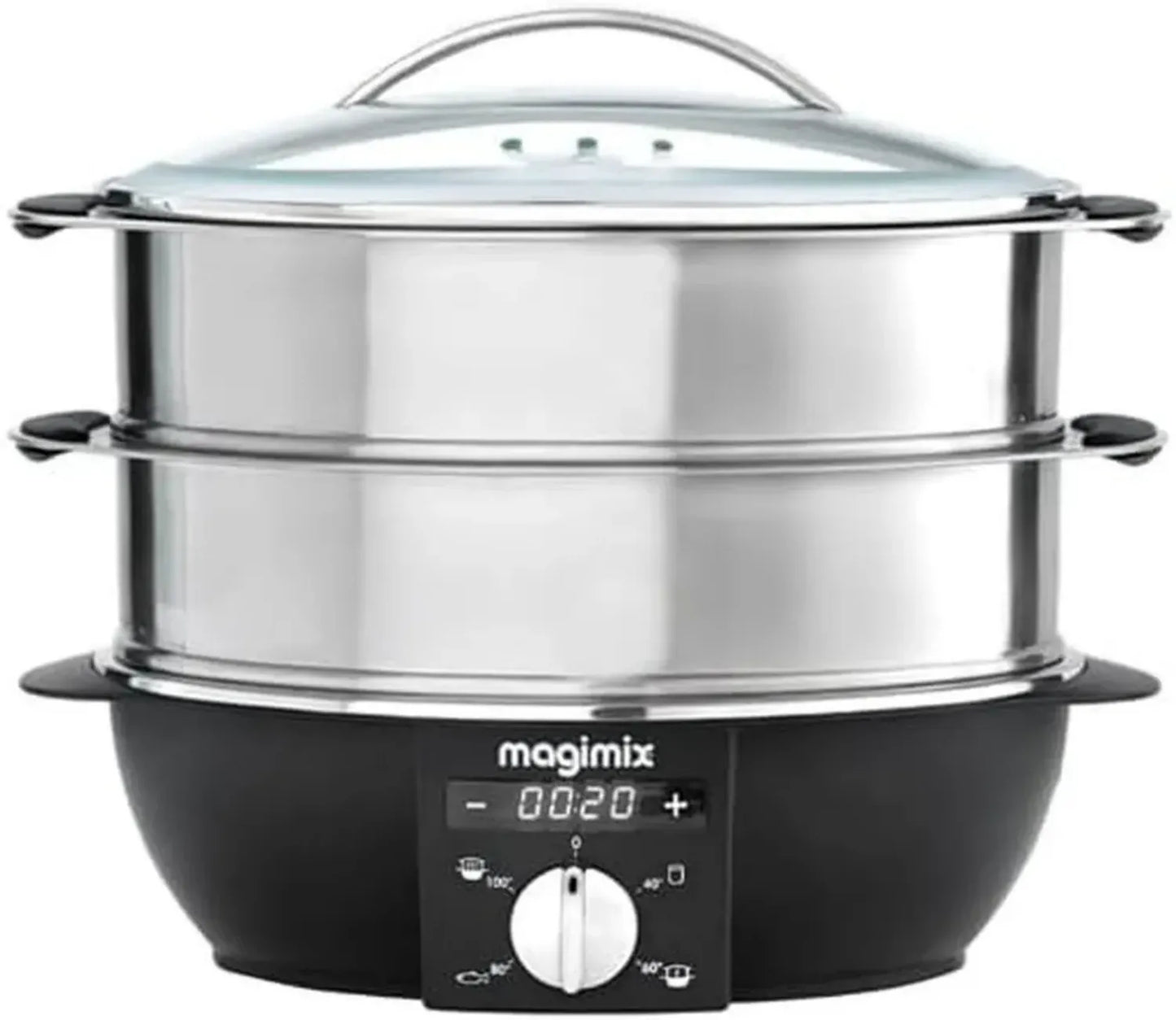 Cuiseur Vapeur Magimix en Acier Inoxydable 12,2L - Argent avec Garantie de 3 Ans