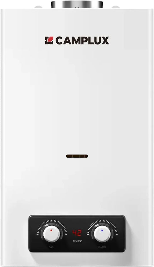 Chauffe-eau à gaz instantané CAMPLUX BD300 11L - Faible NOX, Économe en énergie, Pour cuisine et salle de bain, Compatible Butane et Propane