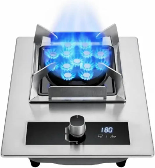 Cuisinière à Gaz 5,2 KW en Acier Inoxydable avec Sécurité et Minuterie