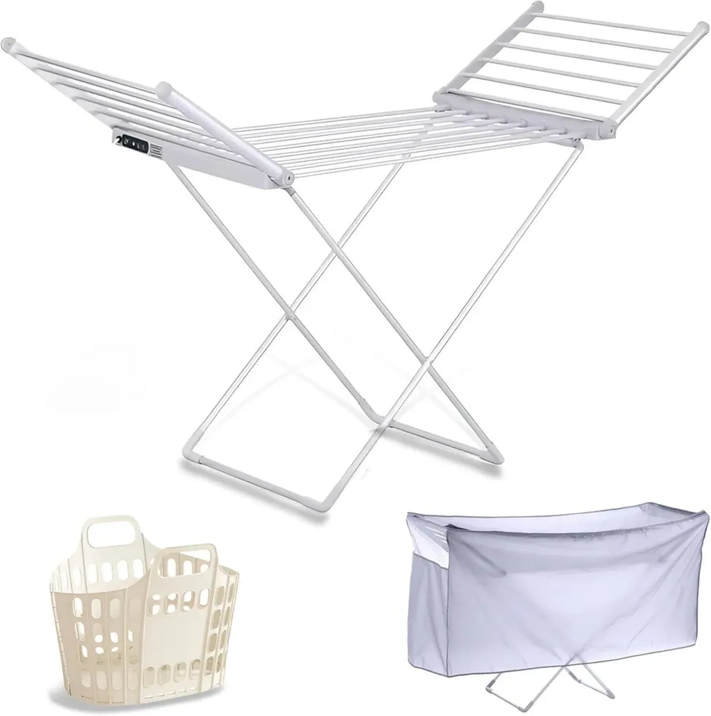 Sèche-linge Électrique Pliable Énergétique avec Affichage LED et Housse