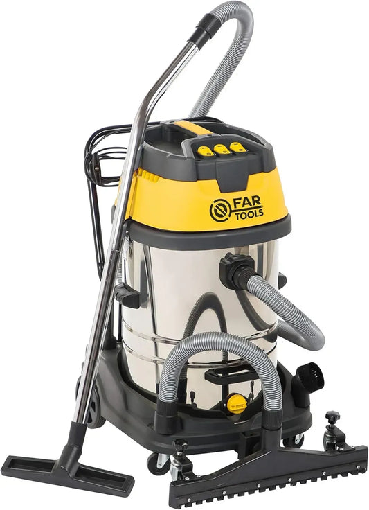 Aspirateur Puissant PRO-NET70B 3000W pour Liquides et Poussières - Noir/Gris/Jaune
