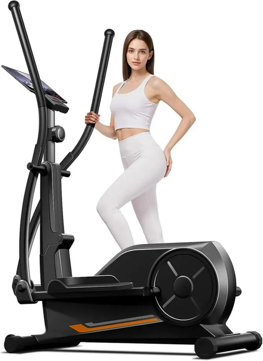 Vélo d'Appartement Ultra-Léger avec 16 Niveaux de Résistance Magnétique, Pas de 40 cm, Capteurs Cardiaques, Écran LCD