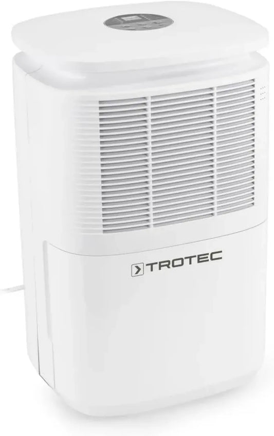 Déshumidificateur TROTEC TTK 30 E, 18L/jour, pour 25 m², 4 modes, hygrostat LED, minuterie, sécurité enfant, drainage continu