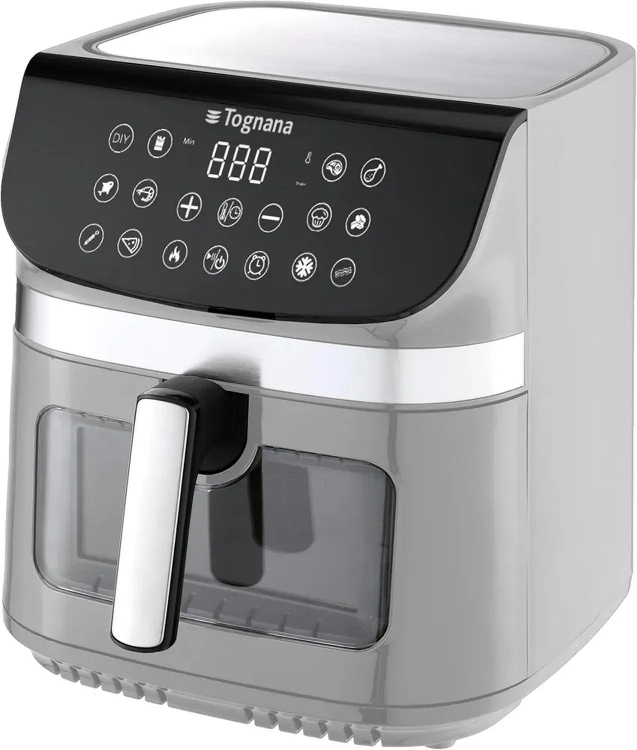 Friteuse à Air 9L Tognana Iridea - Double Résistance, Écran Digital, 2200W, Gris Perle