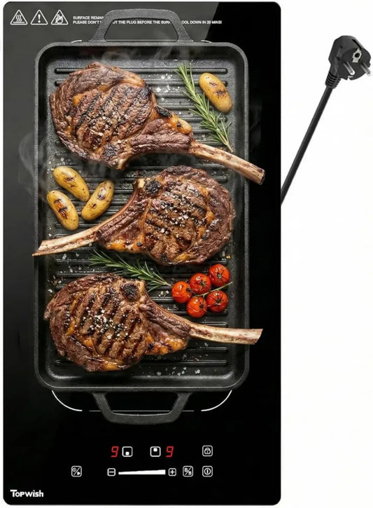 Plaque Induction 2 Feux 30cm avec Zones Flexibles et Booster