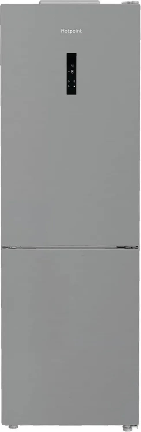 Hotpoint Réfrigérateur Congélateur 316L Dual NoFrost FreshShield - 186,5x59,5x66,3 cm - Silencieux 37 dB - Classe E - Argent Moderne