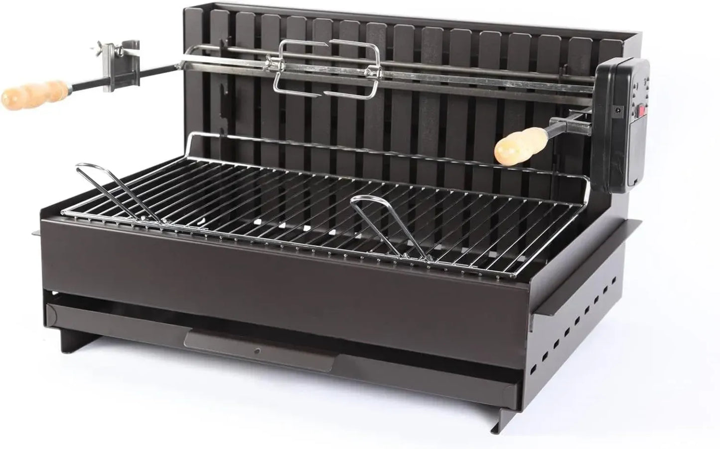 Barbecue à Charbon Vulcain avec Tournebroche, Le Marquier, 61x33 cm