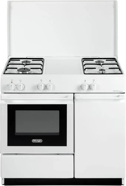 Cuisinière Mixte Gaz-Électrique 4 Feux Blanc - Classe A