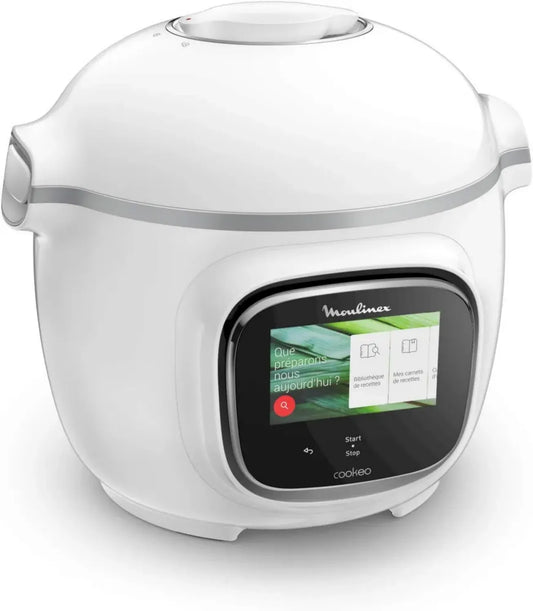 Moulinex Cookeo Touch Multicuiseur Intelligent, 6 L, Écran Tactile, 13 Modes de Cuisson, 250 Recettes, Application Mon Cookeo, Blanc