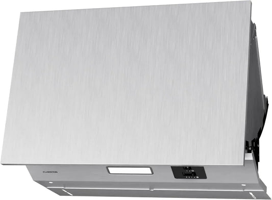 Hotte Aspirante Klarstein 60cm, Débit 402 m³/h, Double Moteur, LED 2W, Filtre à Charbon, Classe C, Commande Tactile