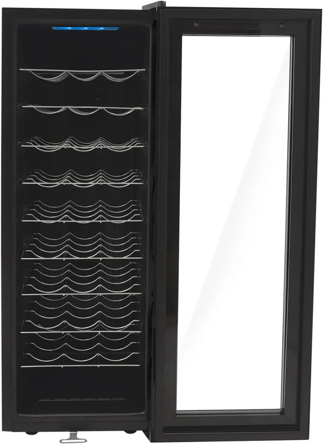 Cave à Vin 90L - Compresseur pour 30 Bouteilles avec Écran Tactile LED - Protection Anti-UV et Température 12-18°C