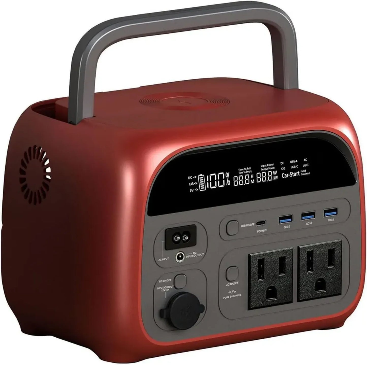 Générateur Solaire Portable 300 Wh avec Chargeur Sans Fil et Prises Secteur