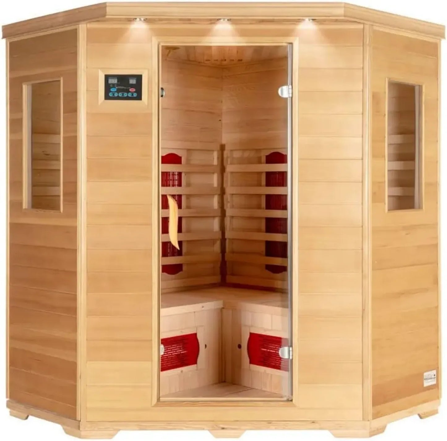 Cabine Infrarouge Deluxe pour 2-4 Personnes avec Radiateurs Céramiques
