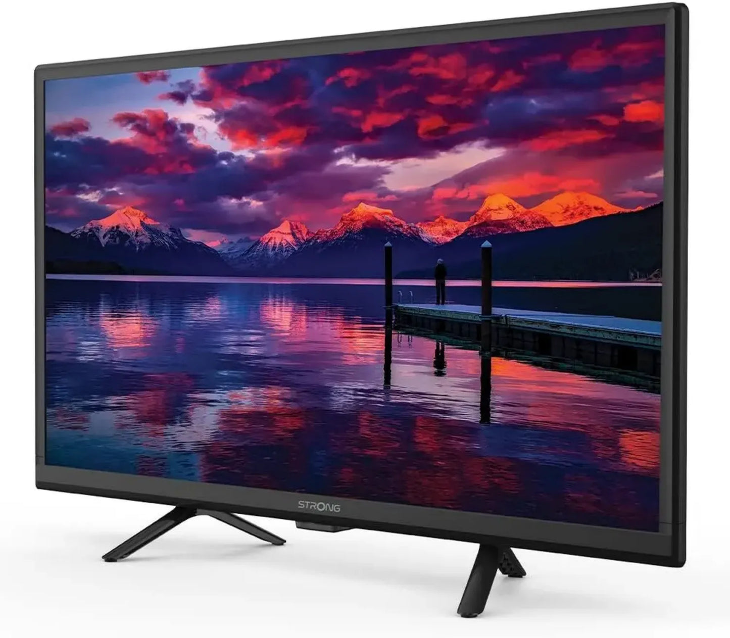 Téléviseur HD 24' 60 cm STRONG - Compact et Polyvalent pour Caravanes et Bateaux - Triple Tuner - HDMI, USB et Mini-AV - Noir