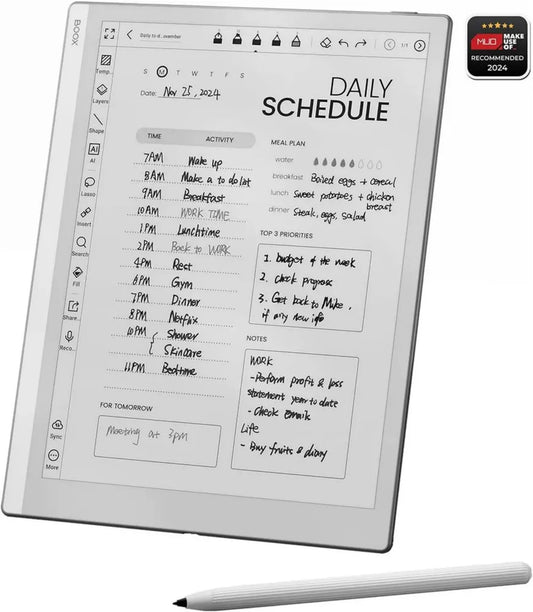 Tablette ePapier BOOX Go 10.3'' 64Go, Écran E-Ink HD, Android 12, WiFi, Bluetooth