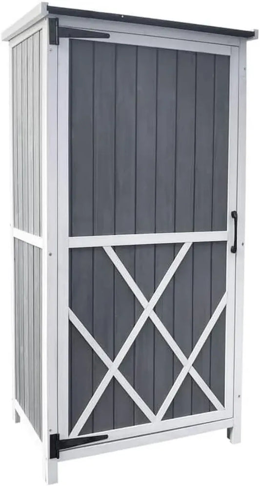 Armoire de Jardin YANA Taille L - Bois Résistant aux Intempéries pour Jardin et Terrasse