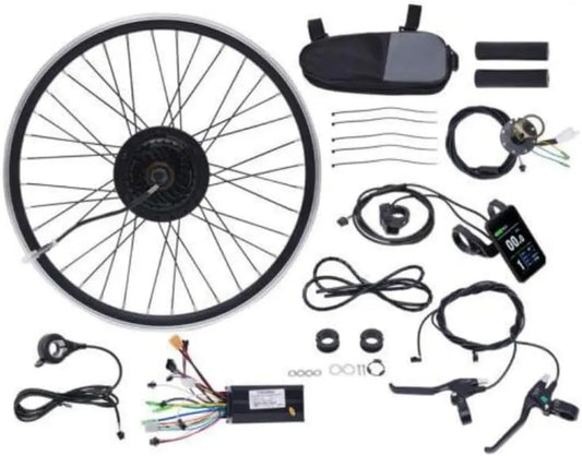 Kit de Conversion Vélo Électrique 24' - Moteur Roue Arrière 500W, 36V - Compatible Frein à Disque et Batterie 13Ah