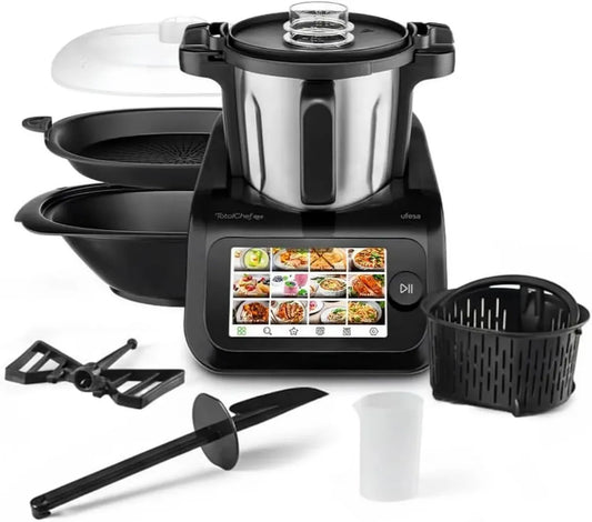 Ufesa Robot Culinaire Intelligent 3.5L, Écran 7', 30 Fonctions, WIFI, Inox, Balance et Accessoires
