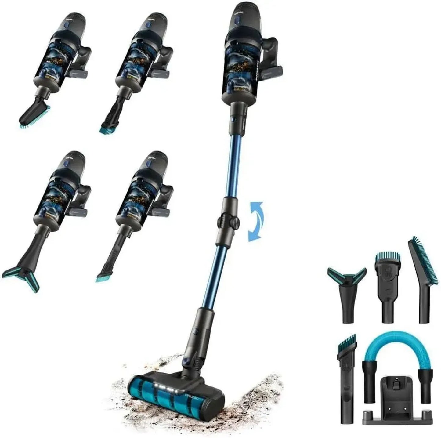 Balai Aspirateur Sans Fil Conga Rockstar 11500 avec Application, 850W, 300AW, 90min Autonomie