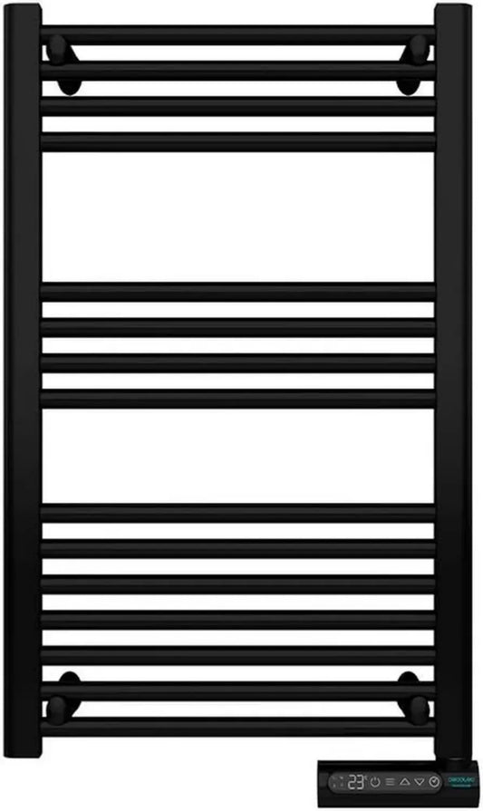 Sèche-serviettes Électrique Éco Noir 500W LED Tactile Minuterie 3 Modes Sécurité